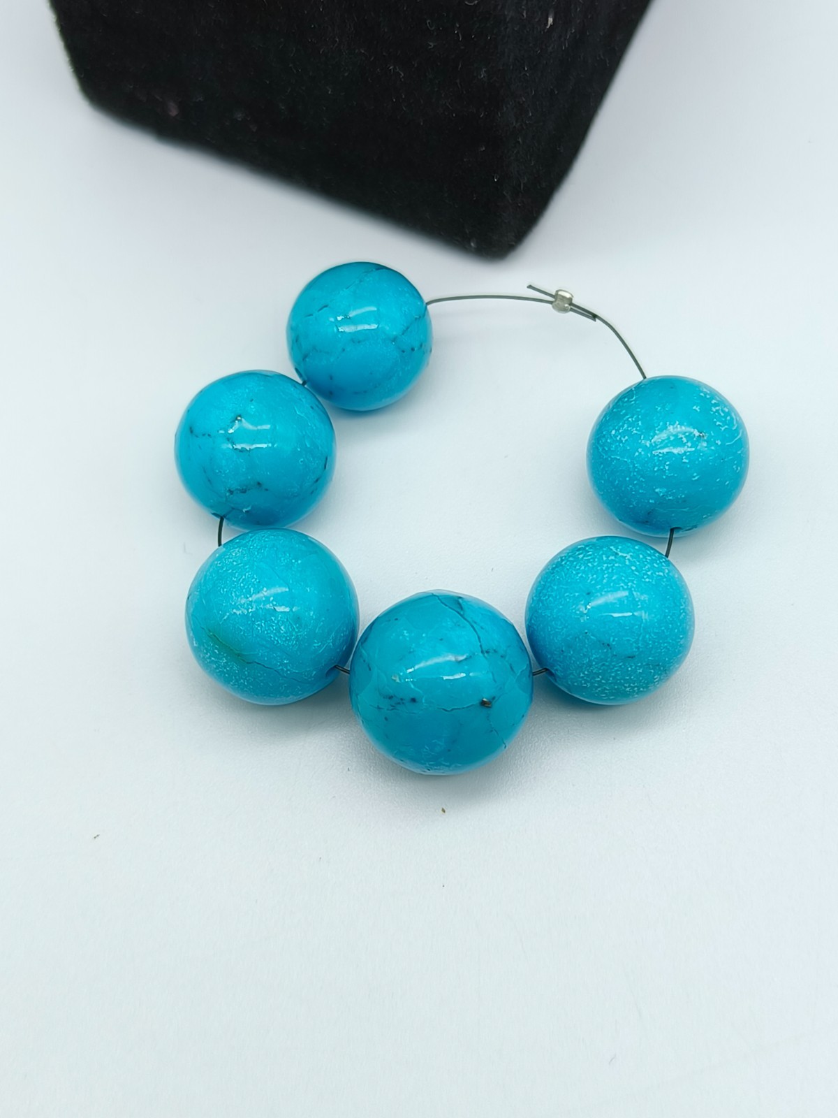 Turquoise Round Shape Beads Smooth Beads Natural Gemstone For MAKING Jewelry