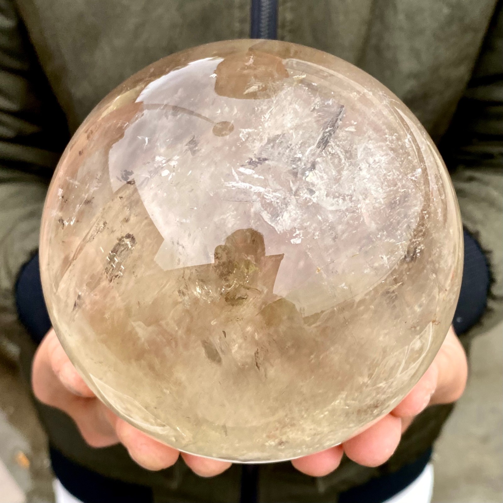 3.15LB Natural clear quartz sphere quartz crystal ball reiki Energy healing