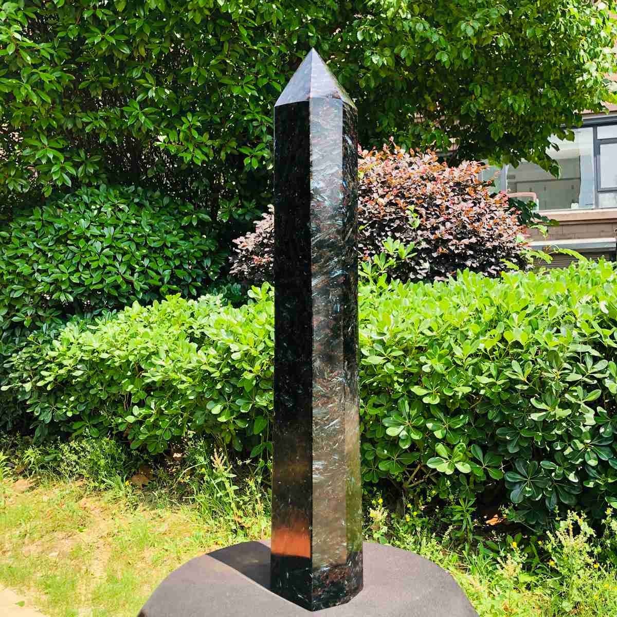 14.21LB Natural Fireworks Stone Obelisk Quartz Tower Crystal Wand Point Healing
