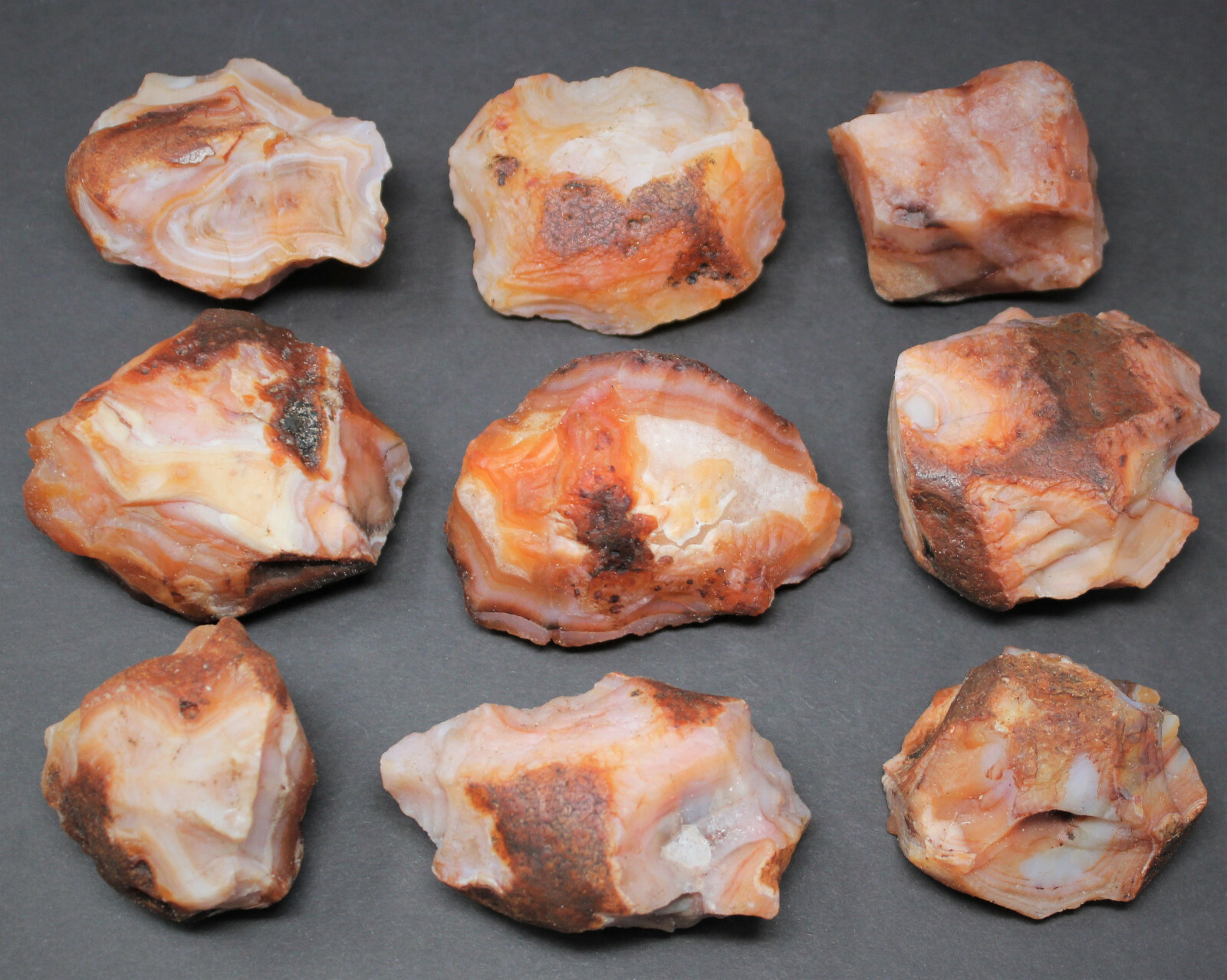 LARGE Rough Carnelain Chunks, 2″ – 3″: ‘A’ Grade, Raw Carnelian