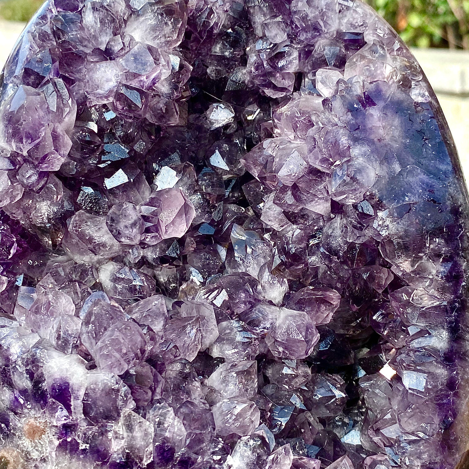 10.34LB Natural Uruguayan Amethyst Quartz Cave Geode Crystal Healing+base