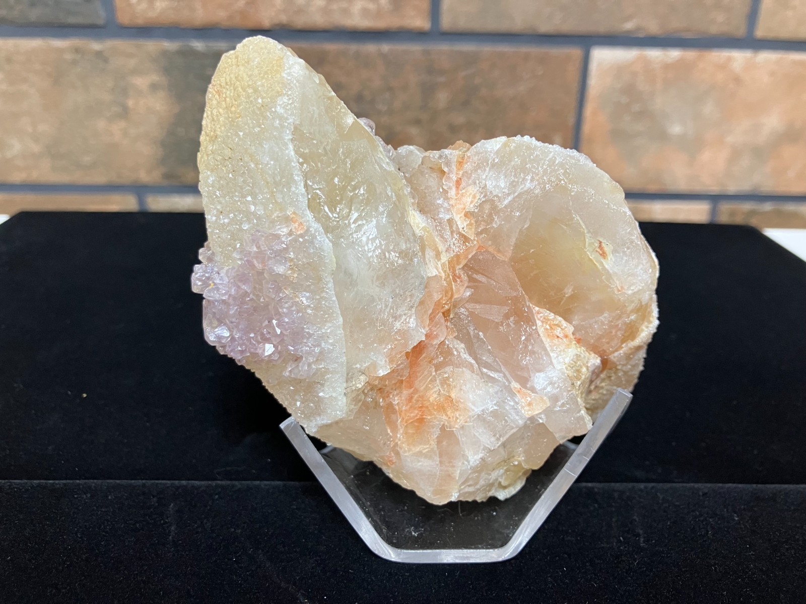 Quartz with Amethyst – 468g, Lovestar Cascading Quartz from South Africa