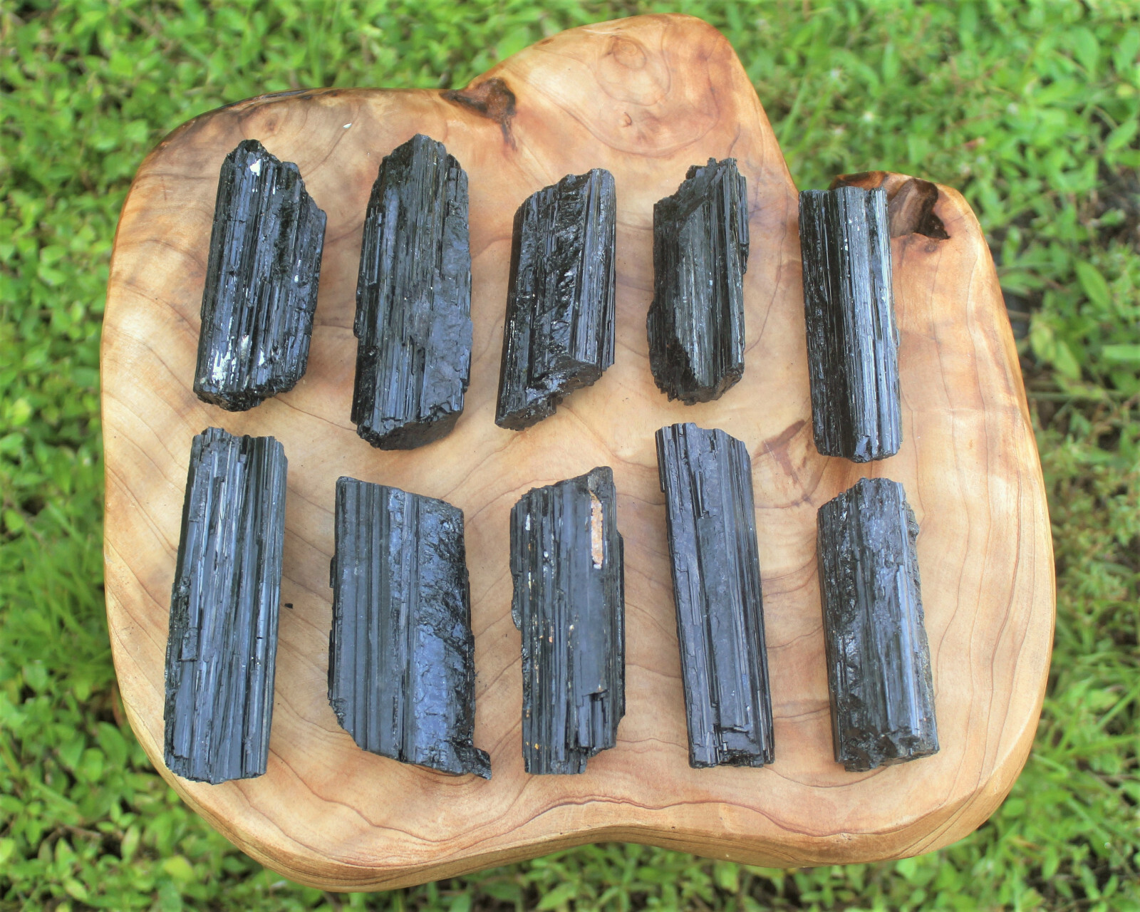 Large Black Tourmaline PREMIUM EXTRA A GRADE Shiny Rough Rod Log (3 – 4 oz)