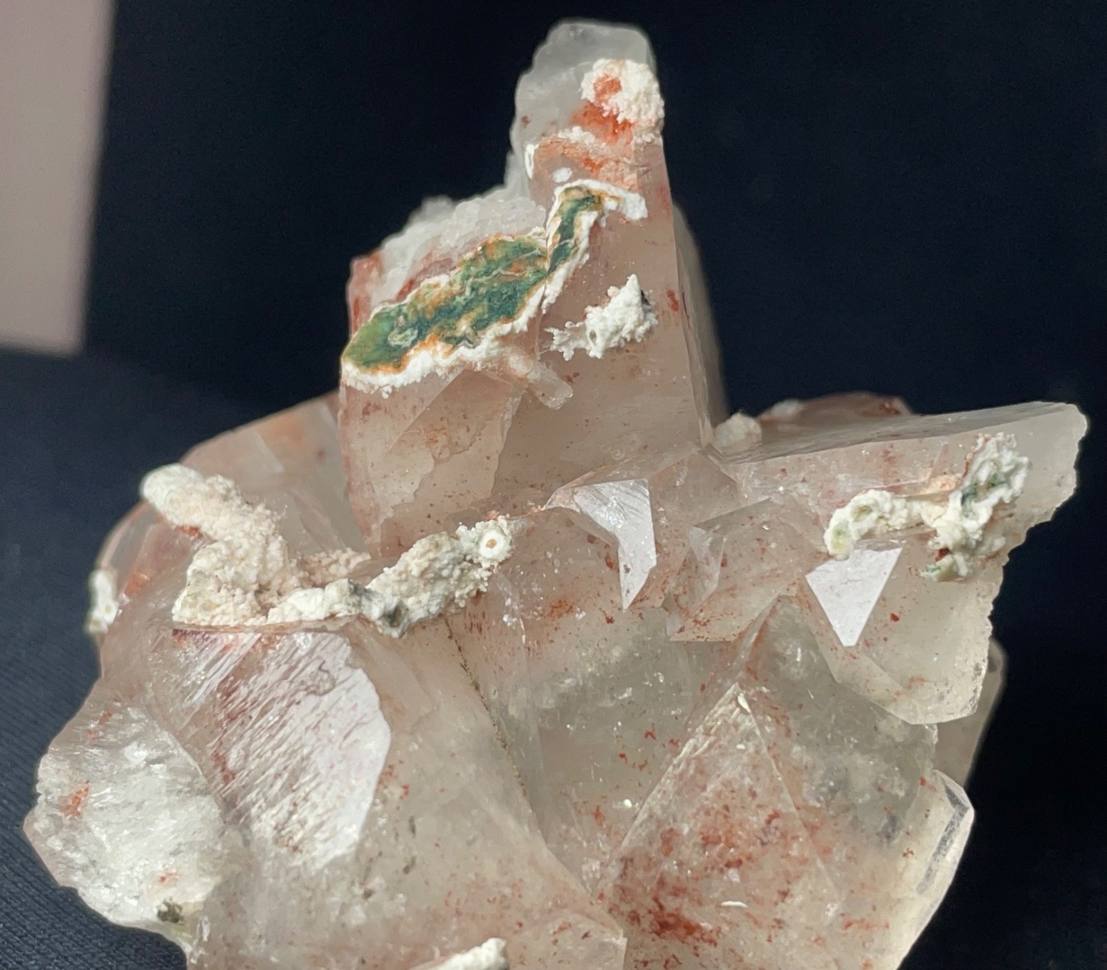 Natural red Apophyllite crystal specimen 146 gr 6.6×7.5×5.5 cm video