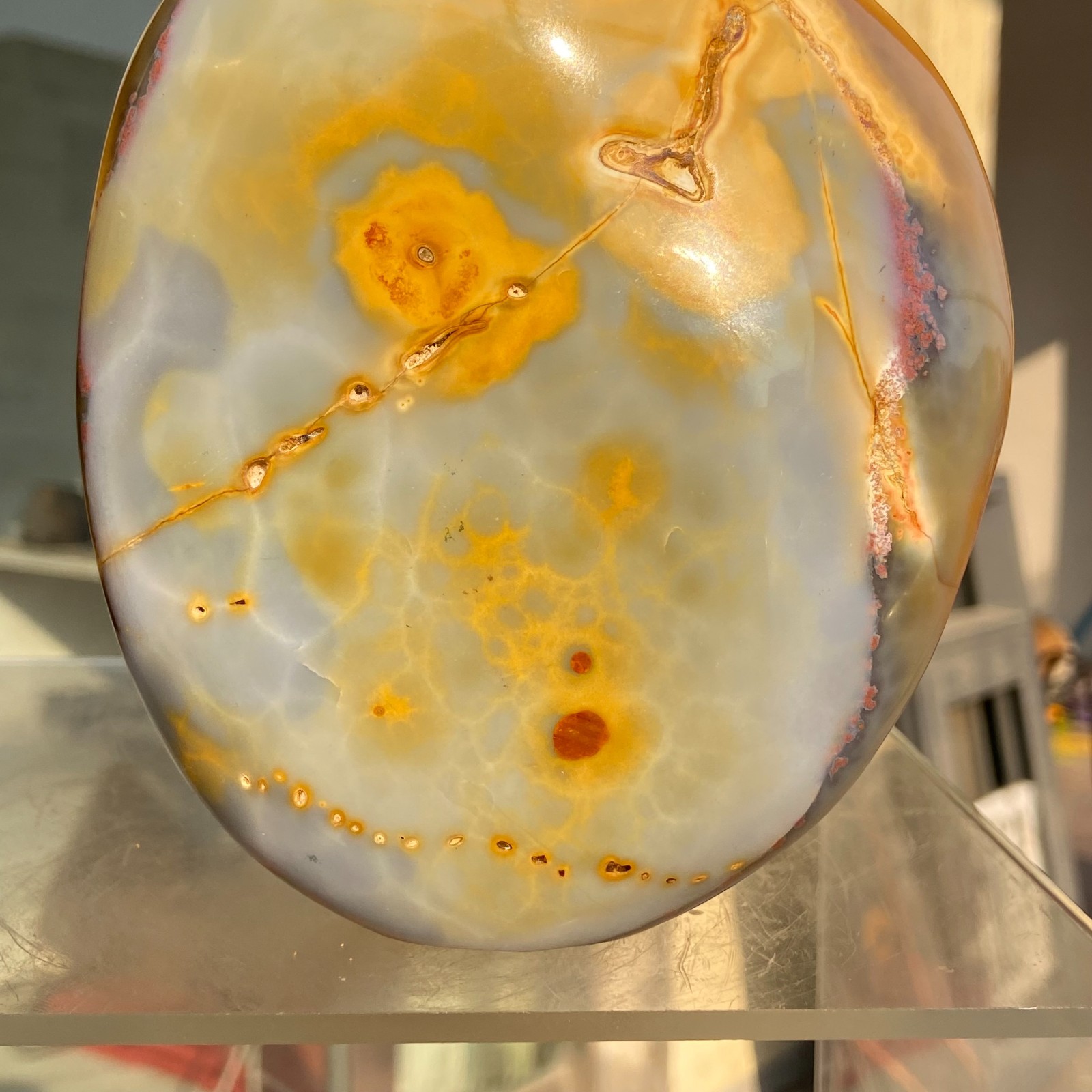 2.72LB High Quality Natural Colourful Chalcedony Agate Crystal Reiki Healing
