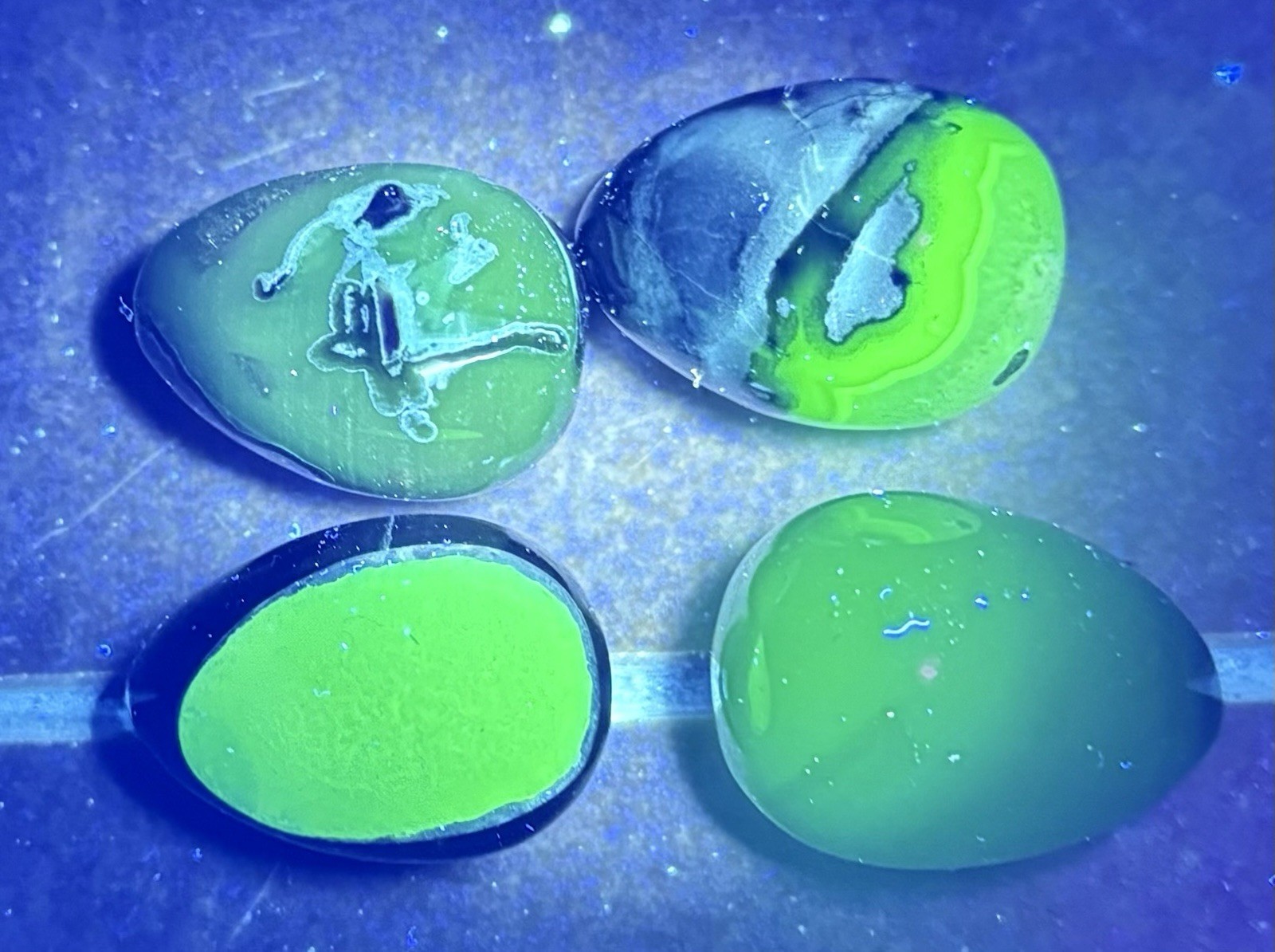 16 Volcano Agate Crystal 1” Eggs All With Good UV