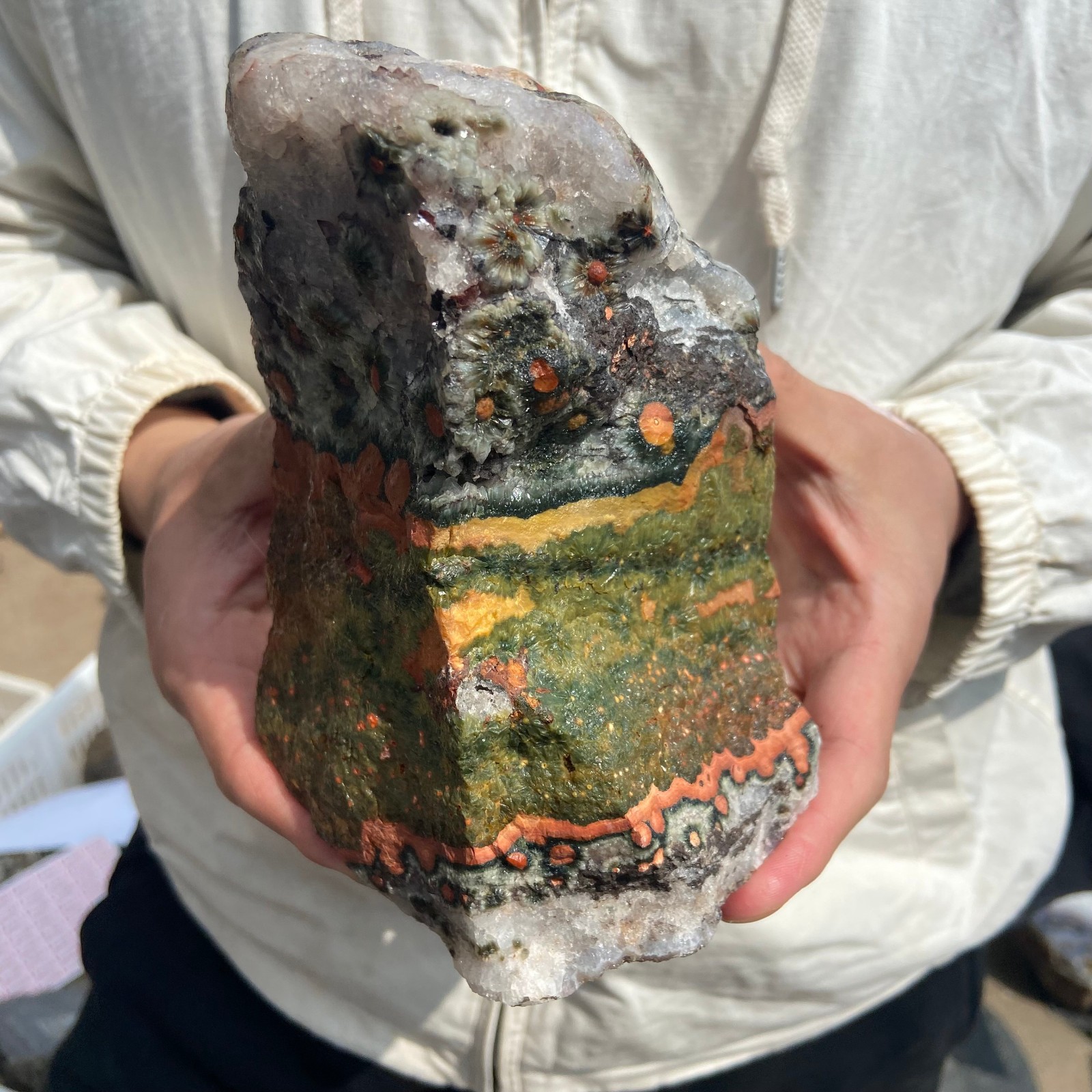 5.2lb Natural colourful ocean jasper raw stone crystal rough mineral specimen