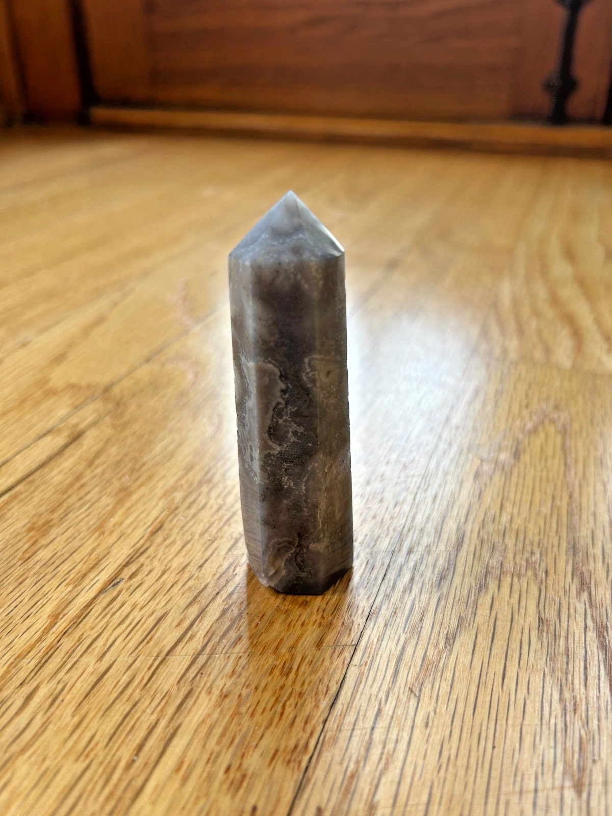 Natural Sky Blue Lace Agate Druzy Tower Mineral Specimen 67g 3.25 inches