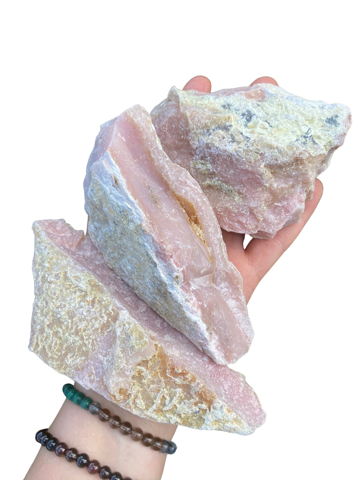 Raw Pink Opal Stone (0.5″ – 6″) Rough Natural Pink Opal Crystal from Peru