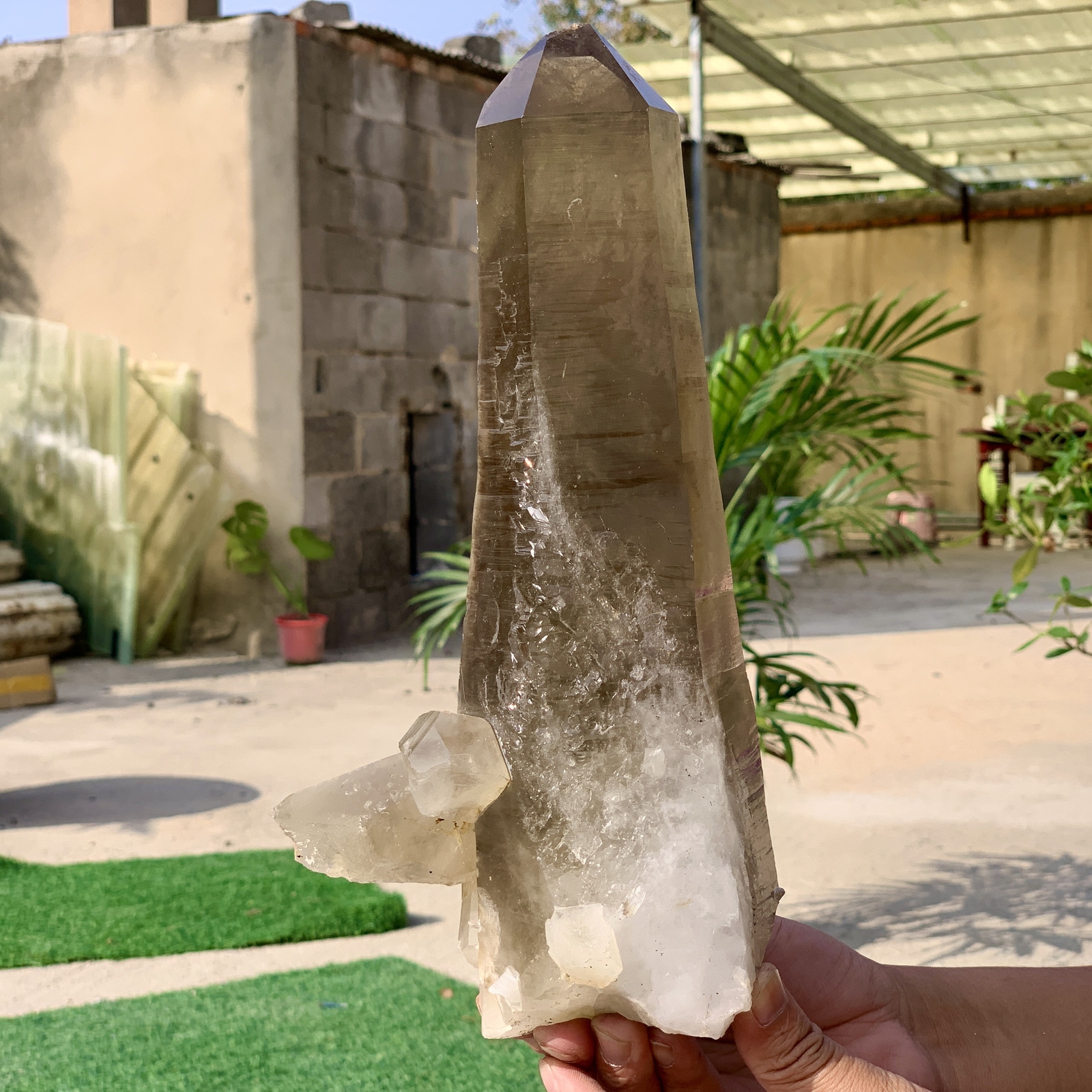 4.59LB Natural Citrine Smoky Crystal Obelisk Topaz Quartz Pillars Healing Point