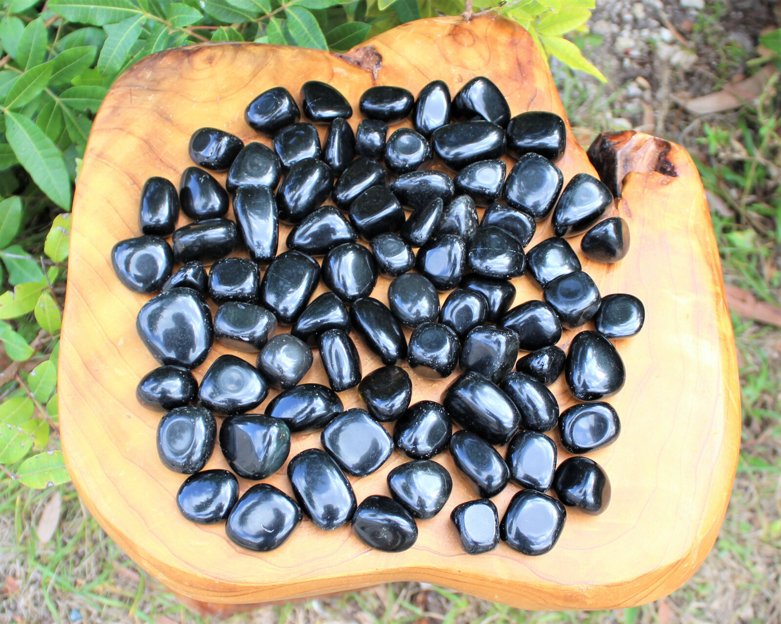 1/2 lb Bulk Lot: Black Obsidian Tumbled Stone (Crystal Healing Reiki) 8 oz