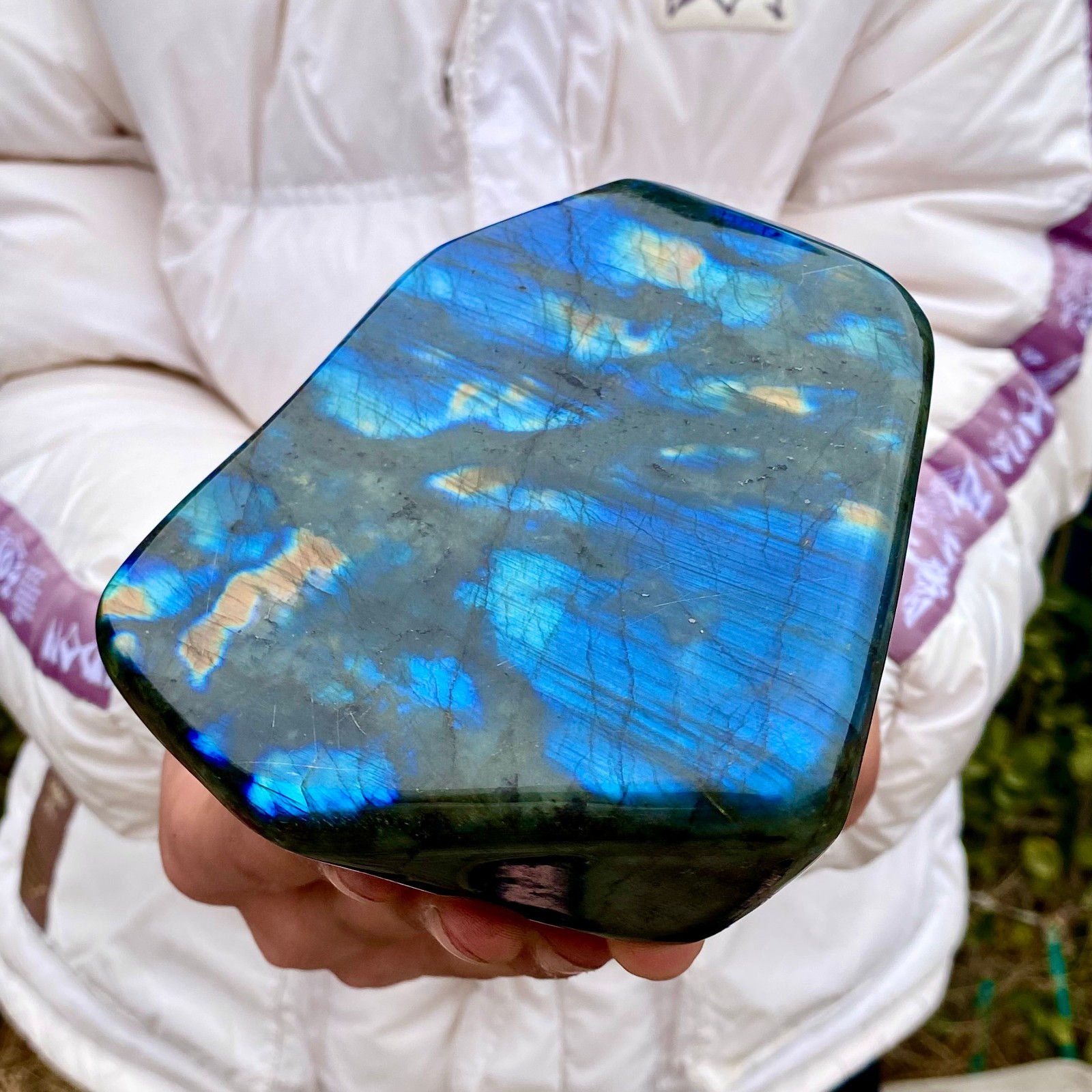 3LB Natural Gorgeous Labradorite Quartz Crystal Stone Specimen Healing