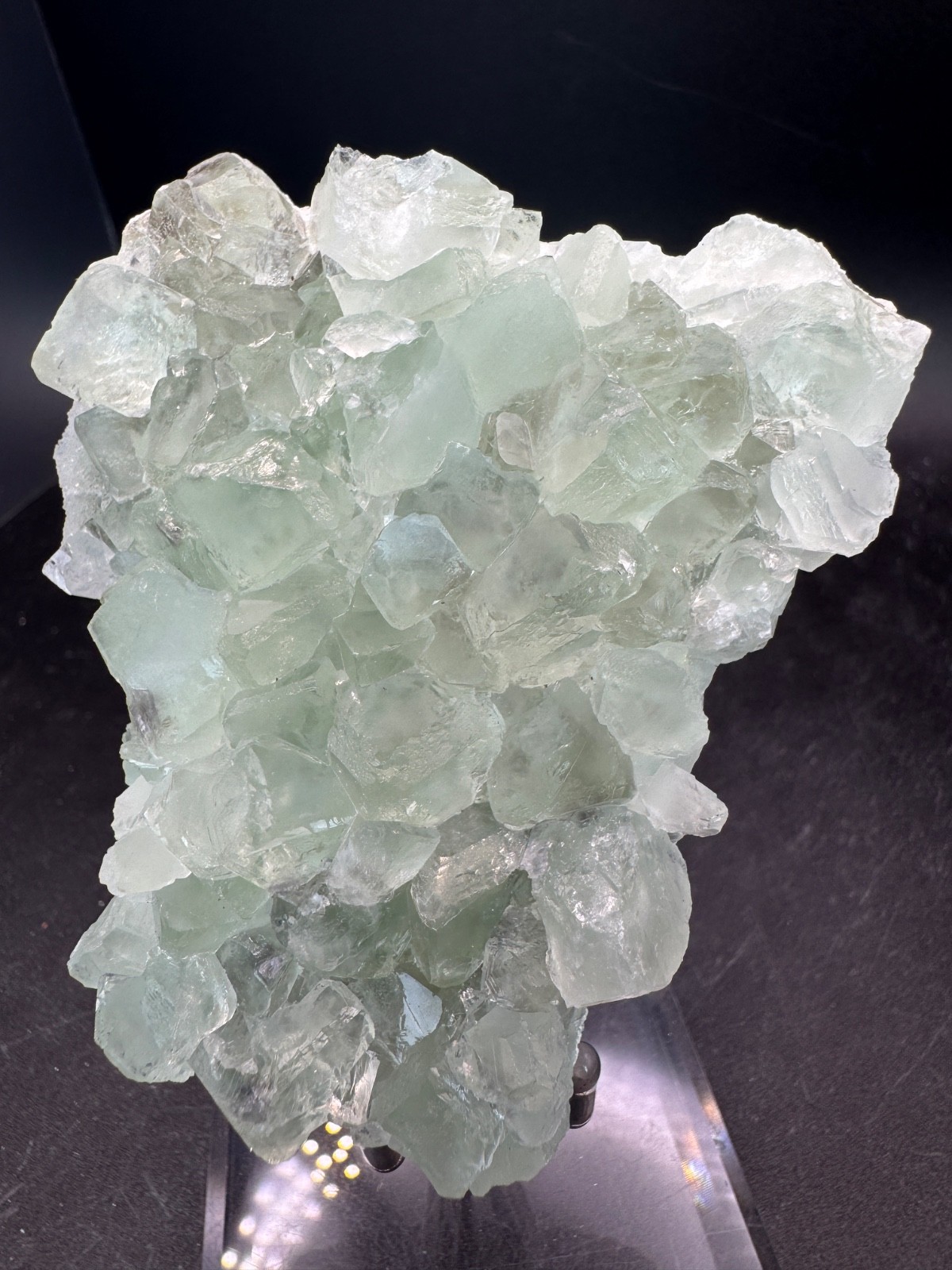 6498 Green XHL Fluorite with Nice Clarity and Erosive Edges 146g