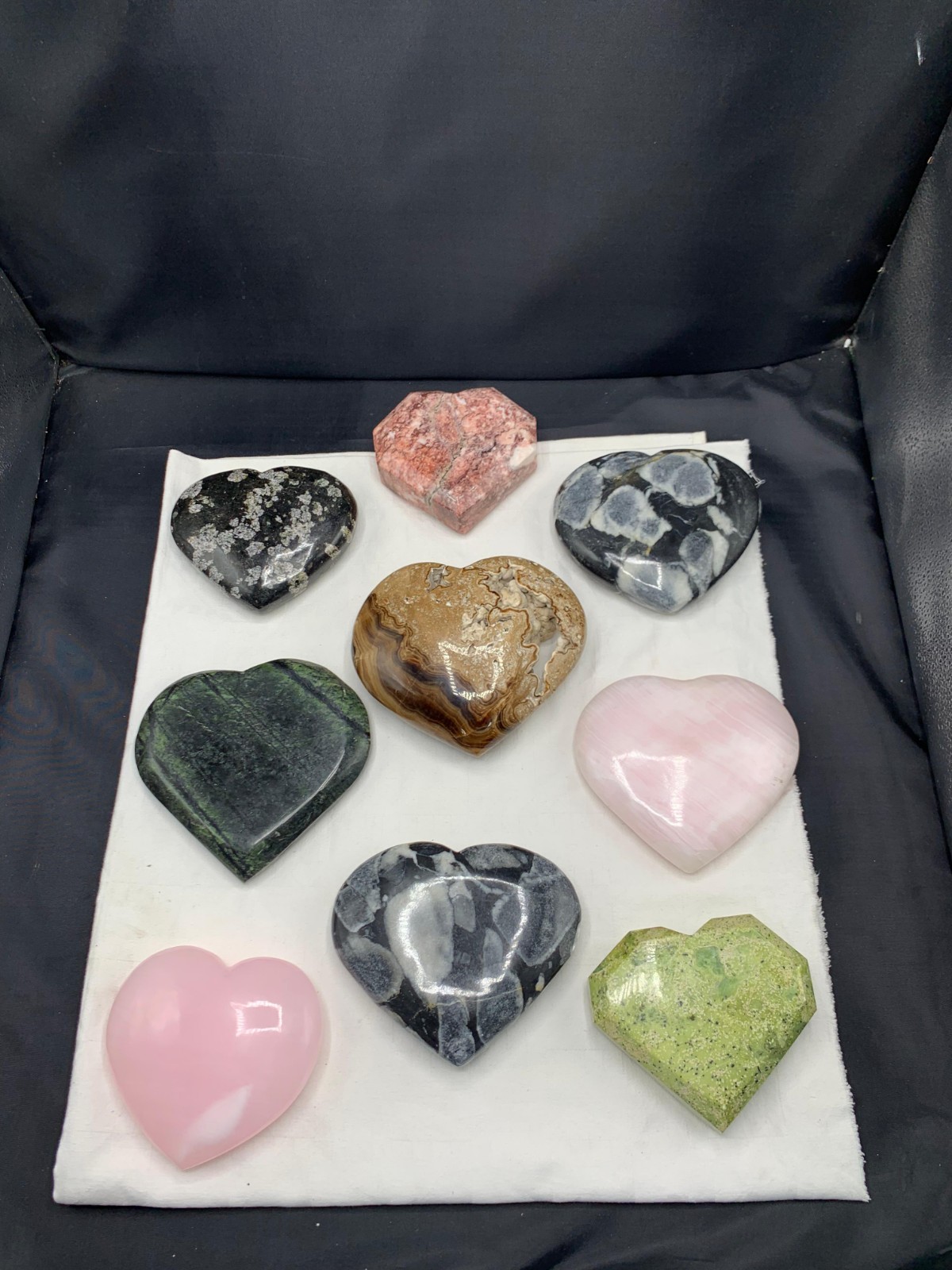 10.5KG Mixed Gemstone Hearts Bulk Lot Large Size Crystal Hearts Premium Quality