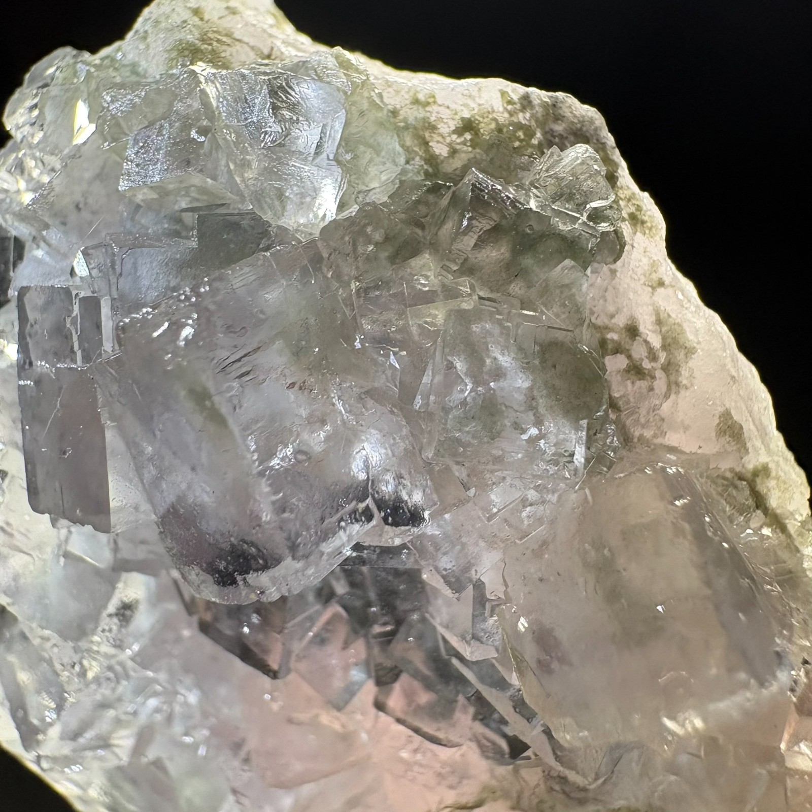 AAA+ Water-Clear Cubic Fluorite Cluster Specimen Natural Crystal Raw Mineral