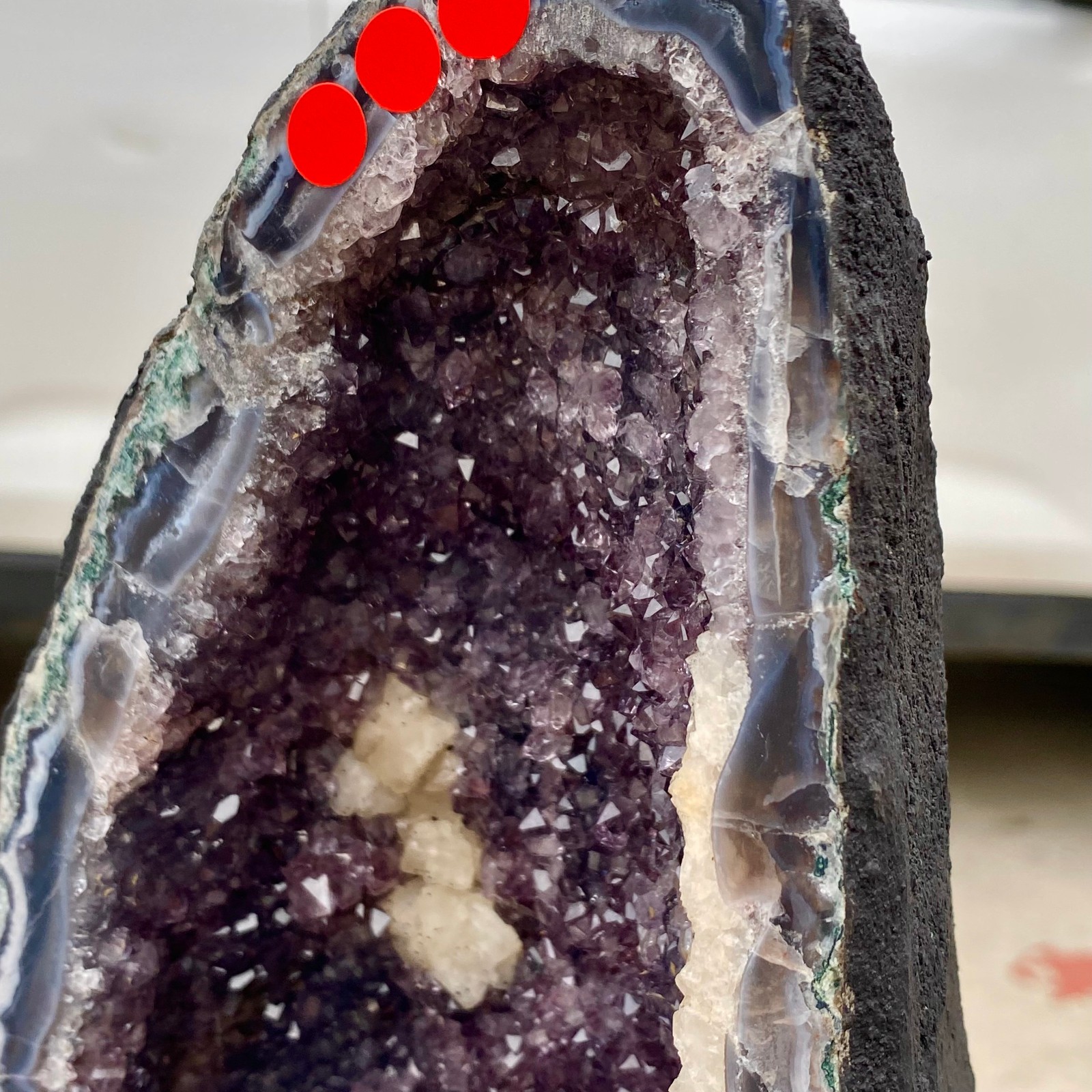 10LB Large natural amethyst geode quartz crystal cluster cathedral energy hea