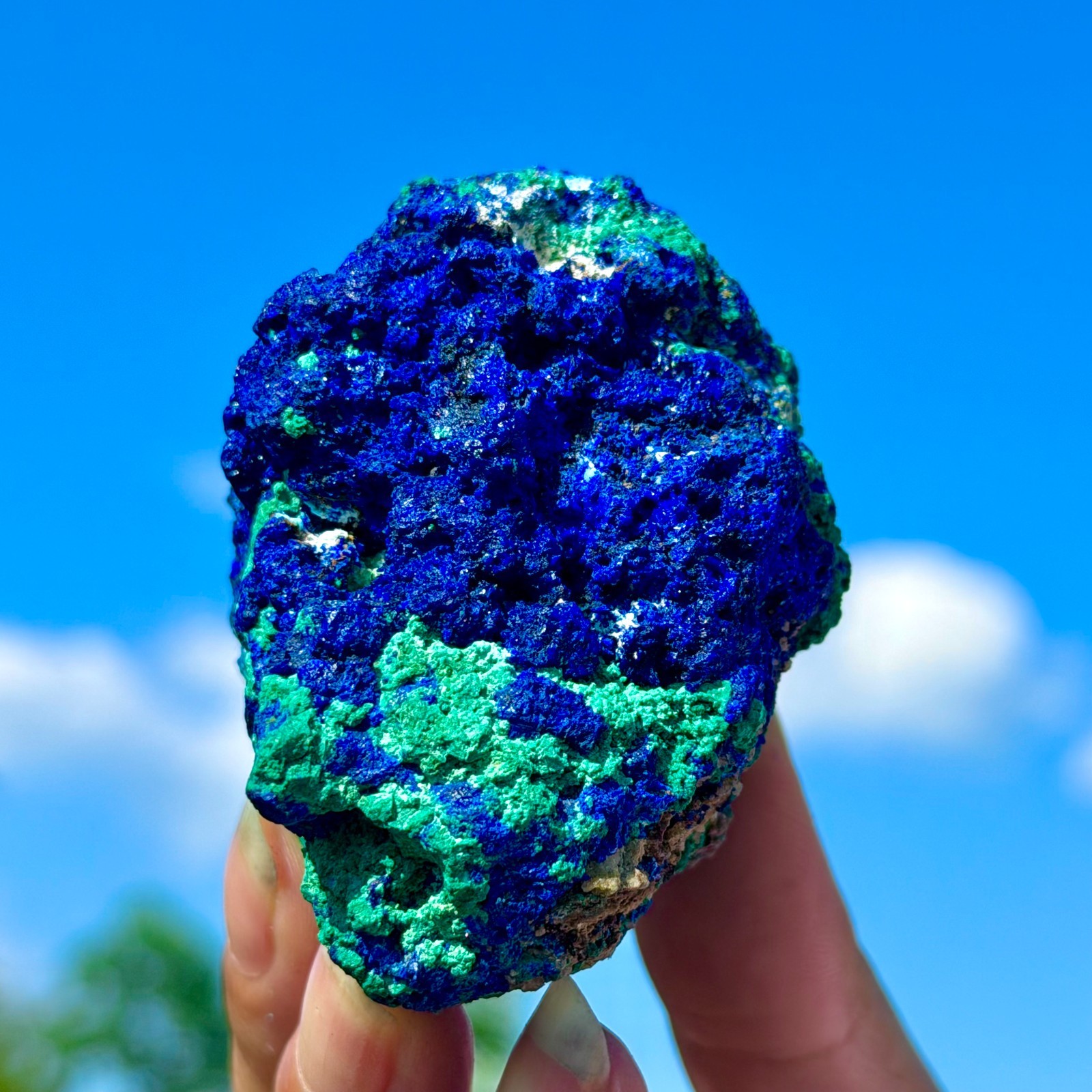 183G BEST NATURAL Azurite/Malachite Crystal Quartz Minerals Specimens