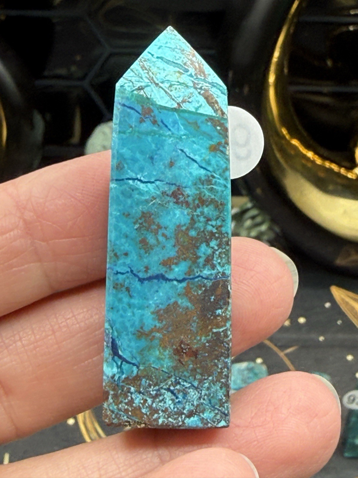 Natural Chrysocolla Small/mini Points Some hematite malachite Free shipping