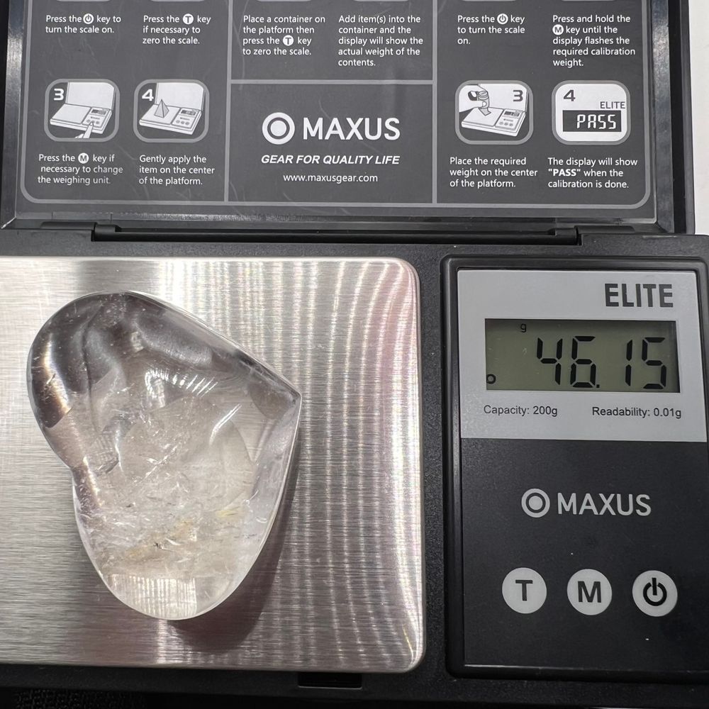 Clear Quartz Crystal Heart Carving
