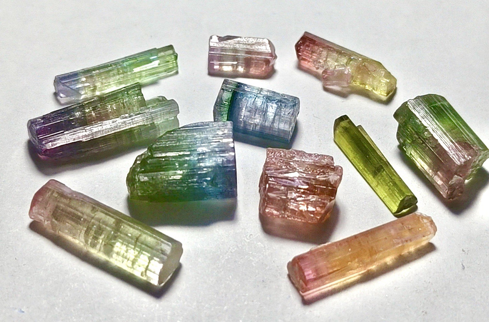 Naturel Top Quality Bicolor And Multi Color Tourmaline Lot From Afg