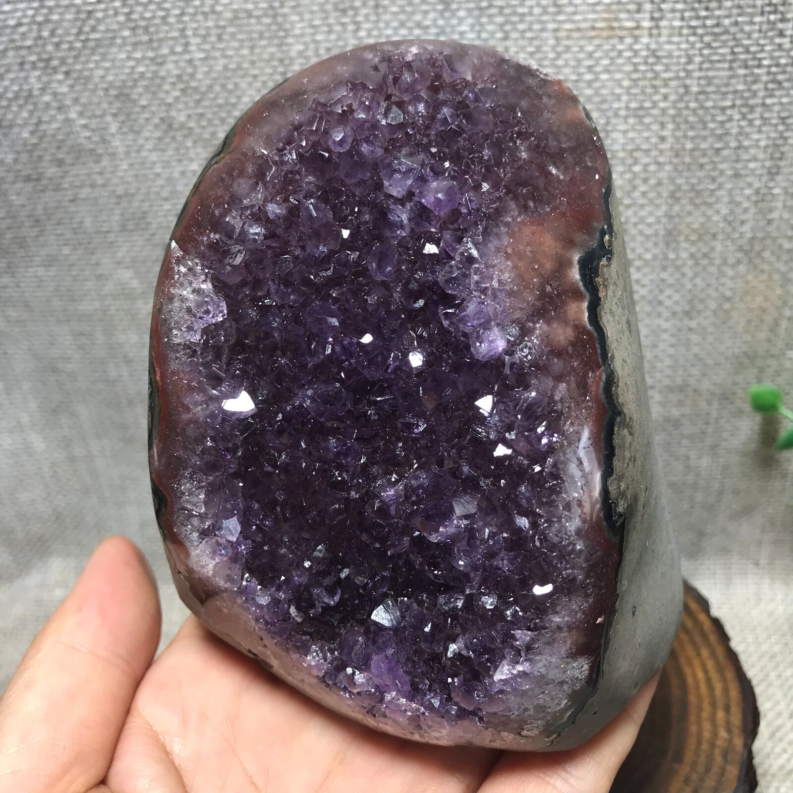 785g Natural Amethyst Cluster Geodes Cut Base Quartz Crystal Healing Specimen 66