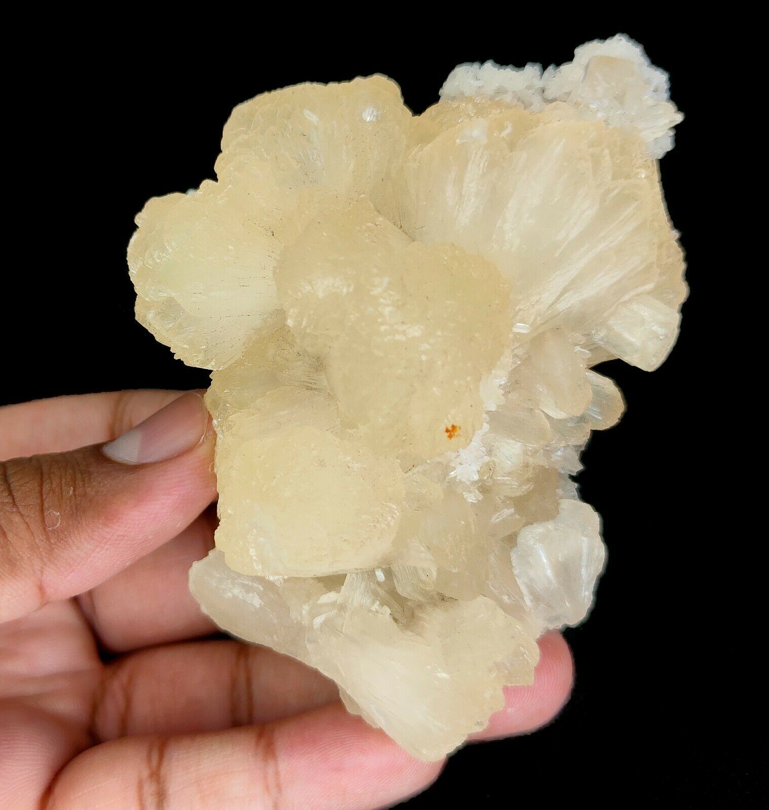 205g Natural Stilbite Cluster Mineral Specimen – India