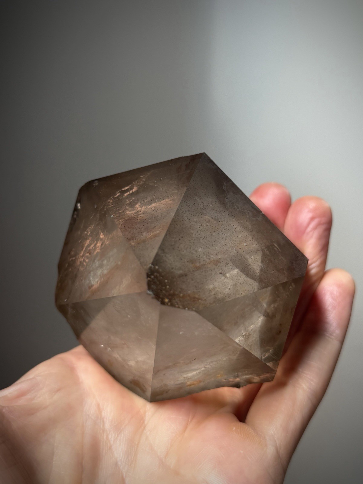Phantom Quartz Crystal Chlorite Quartz Crystal Natural Smoky Quartz Self Healed