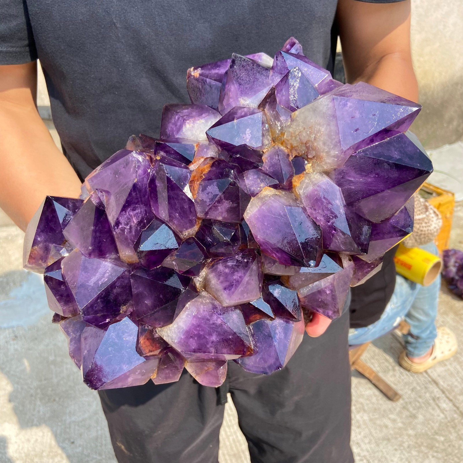 30.5lb Natural Amethyst geode quartz cluster crystal specimen Healing