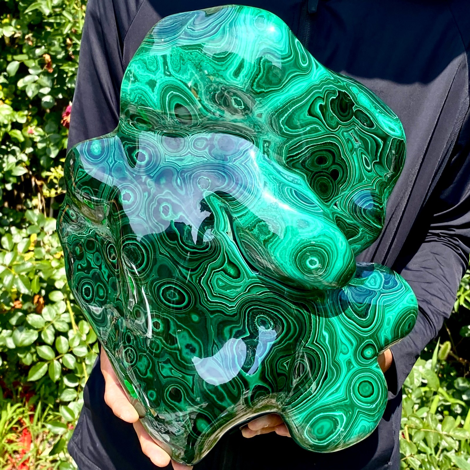 35.2LB Natural Polished Malachite Mineral freeform specimen Reiki Stone Healing