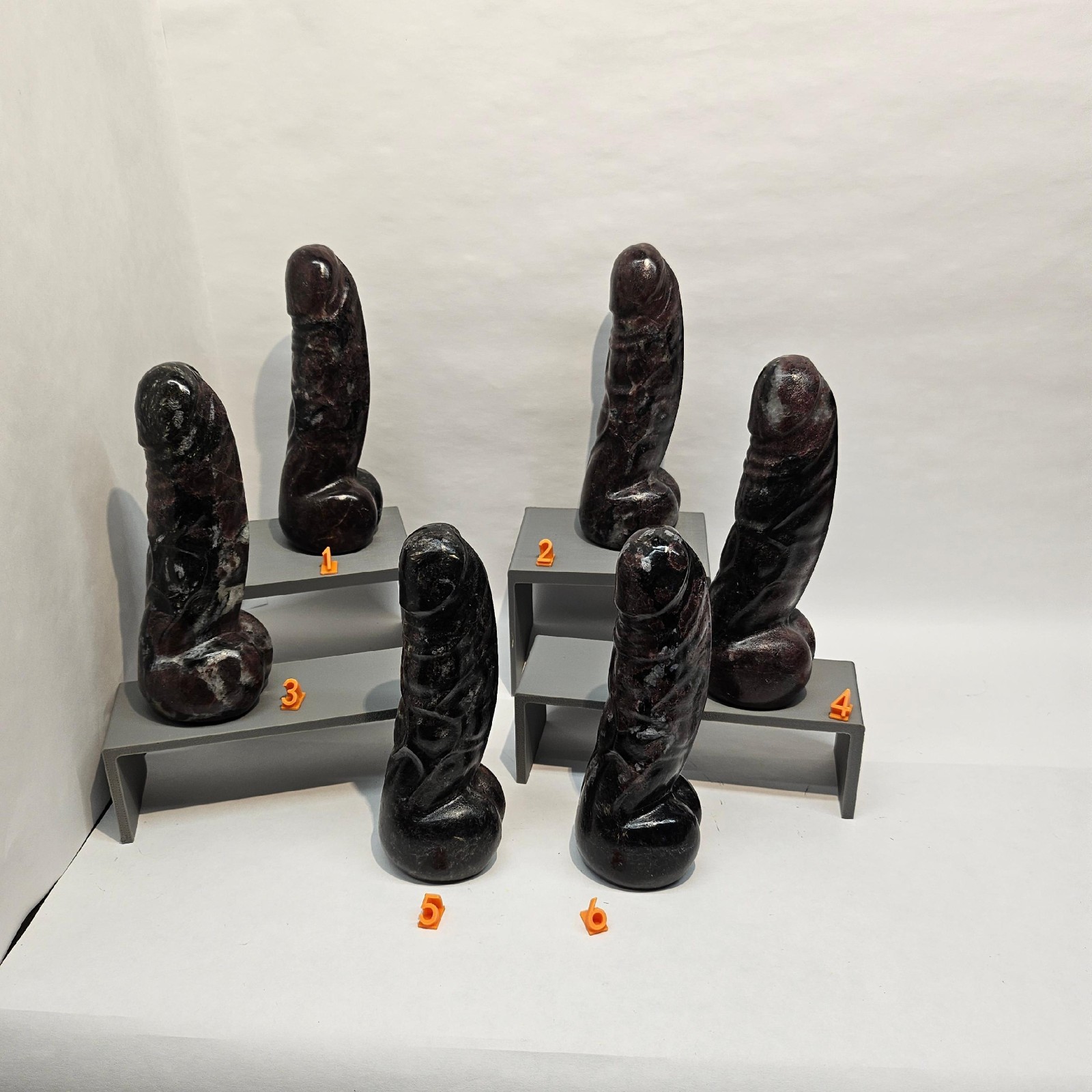 Garnet male penis Quartz Crystal Carved Reiki 6″ tall