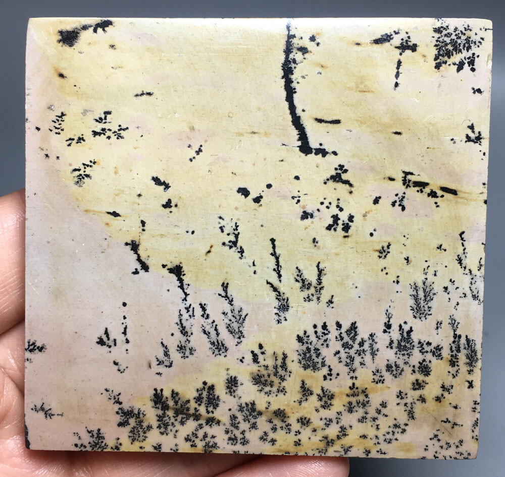 115g NATURAL dendritic traditional paiting slab QUARTZ CRYSTAL slab HEALING