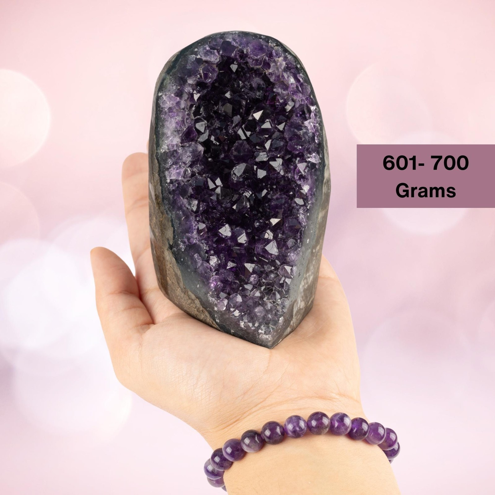 Amethyst Cut Base, “AAA” Uruguayan Purple Geode Cluster Healing Crystal, 5 sizes