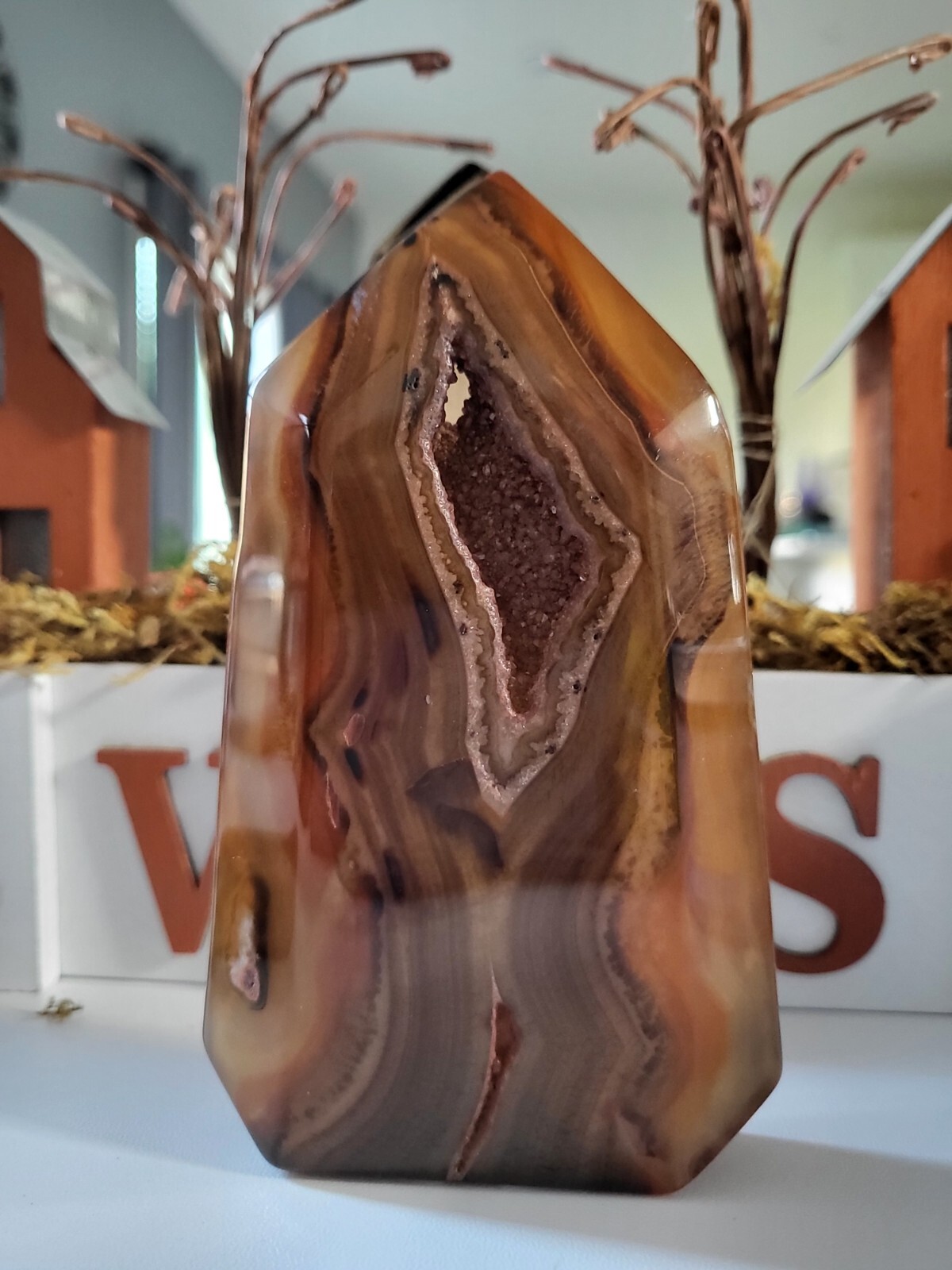 Carving Carnelian Tower Reiki Crystal 2200
