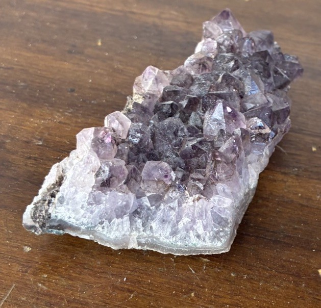 Natural Amethyst geode quartz cluster crystal specimen Healing Weighs 6.7 Ounces