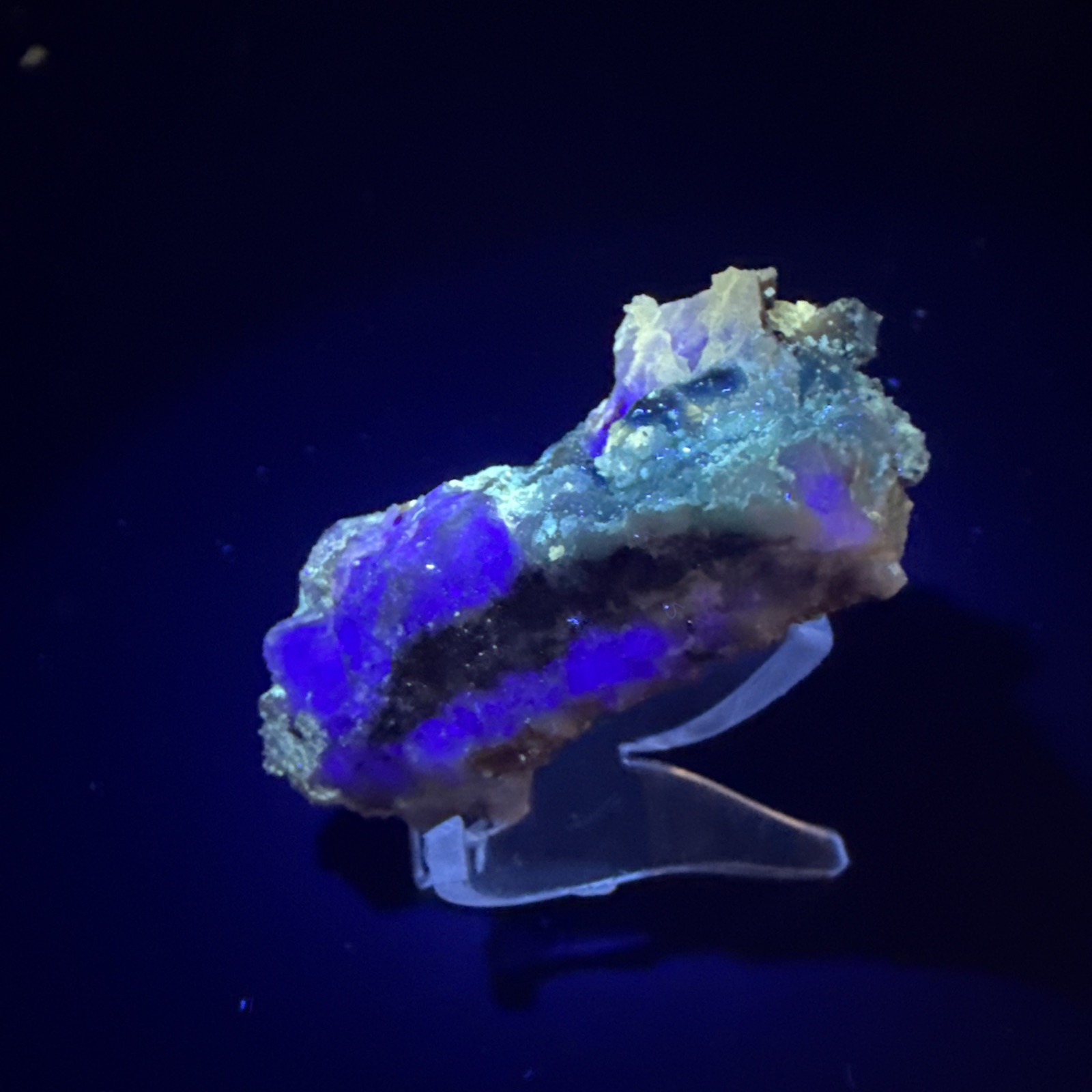 Natural Cyantrichite ,Aragonite, Fluorite & Gibbsite Specimen! Minerals, UV 👀!