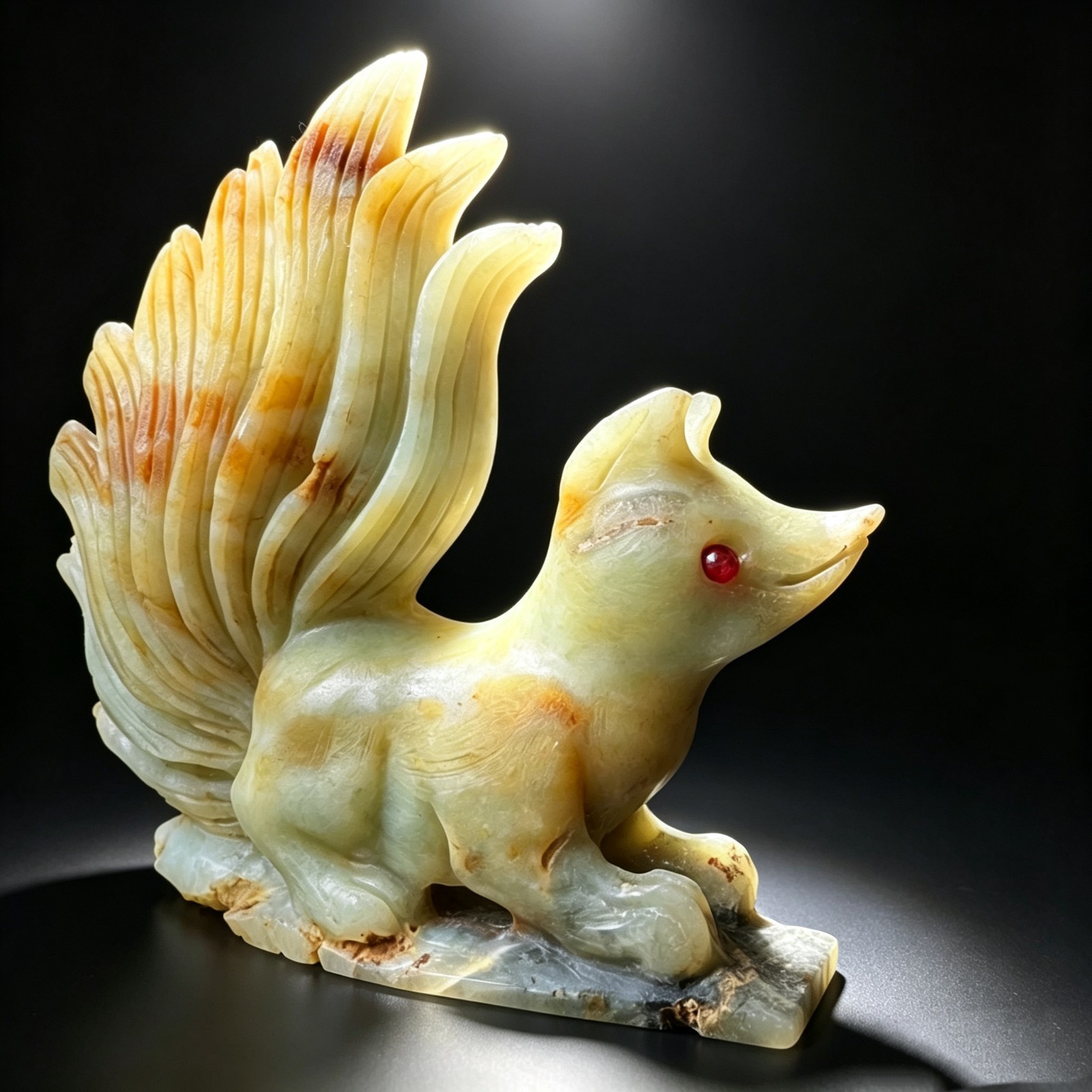 Collectible Amazonite Fox Carving – Hand Carved Natural Animal Art Sculpture