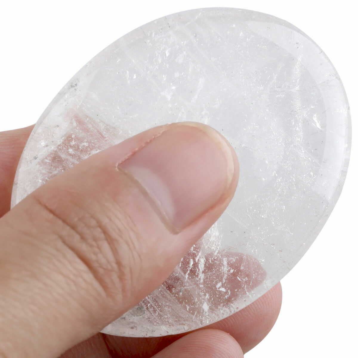 Healing Crystal Oval Thumb Worry Stone Pocket Palm Stone Chakra Reiki Meditation