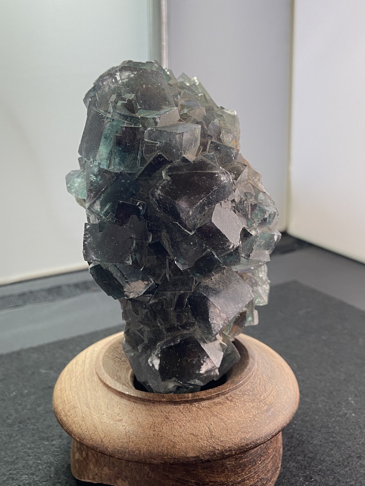 662g Solid Color Change Fluorite Cluster Twin Cubic Crystals UV Fluorescent