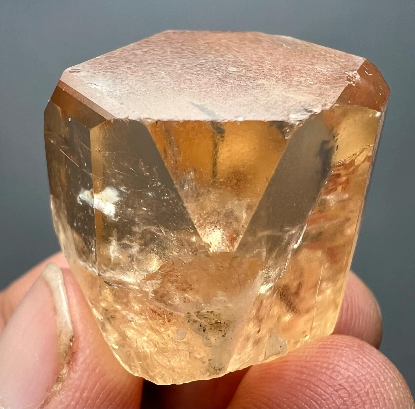 215 Carat Natural !!! Eye Clean Top Honey Color Topaz Huge Crystal @PAK