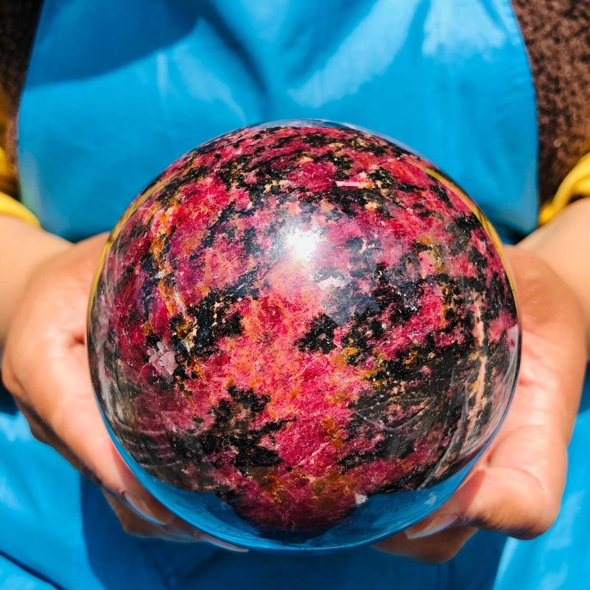 4.73LB Natural Rose Grey Crystal Ball Quartz Crystal Reiki Healing Stone 4776