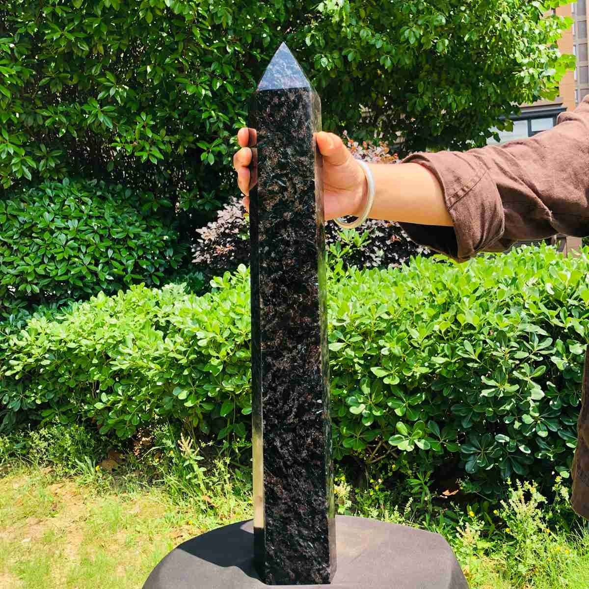 14.65LB Natural Fireworks Stone Obelisk Quartz Tower Crystal Wand Point Healing