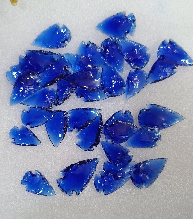 Blue Obsidian Arrowhead Stone – Stunning Display Piece or Jewelry Making