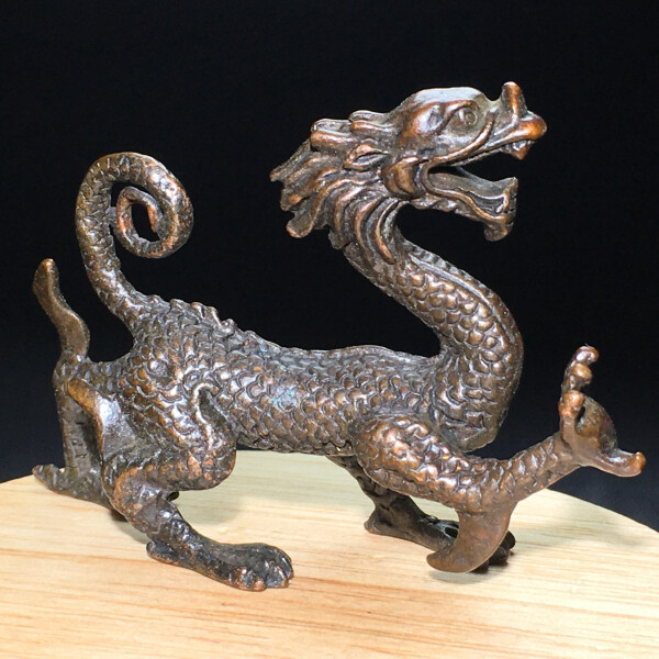 89g Ancient Chinese Handcrafted.Brass Exquisite.The perfect dragon.gift. 306