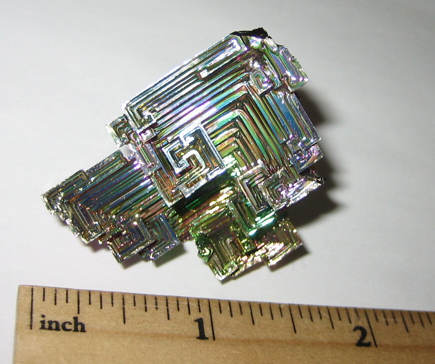 1.55″ BEAUTIFUL RAINBOW BISMUTH CRYSTAL MINERAL CLUSTER (LAB GROWN) ~ 59.1g *4