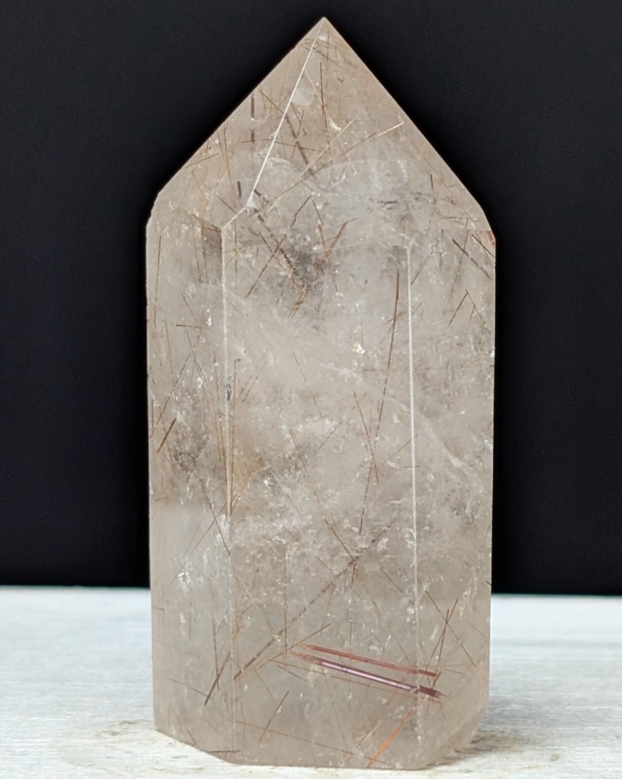 Golden Rutile Tower Rutilated Point Crystal Gemstone Quartz Chakra