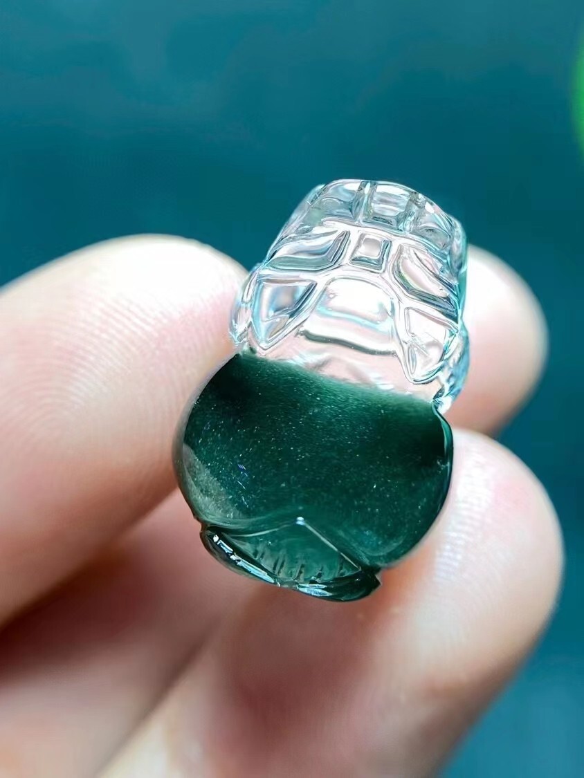 AAAAA Natural Green Phantom Quart Crystal Pendant Sphere Necklace