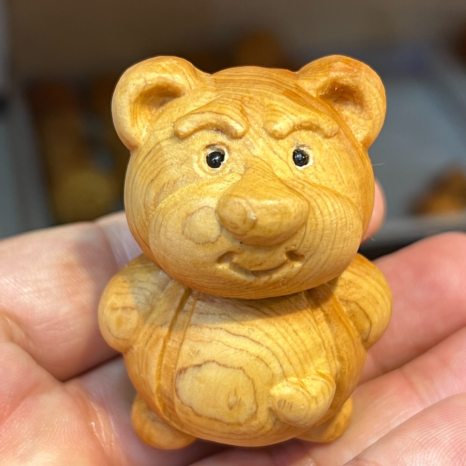1PC Natural Thuja wood Hand Carved Cartoon Children’s gift Crystal Reiki Healing