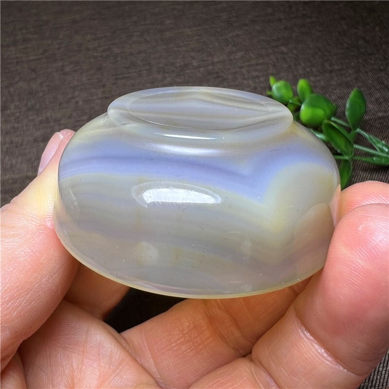 1 PC Natural Agate Bowl Home Decoration quartz Crystal Reiki Healing