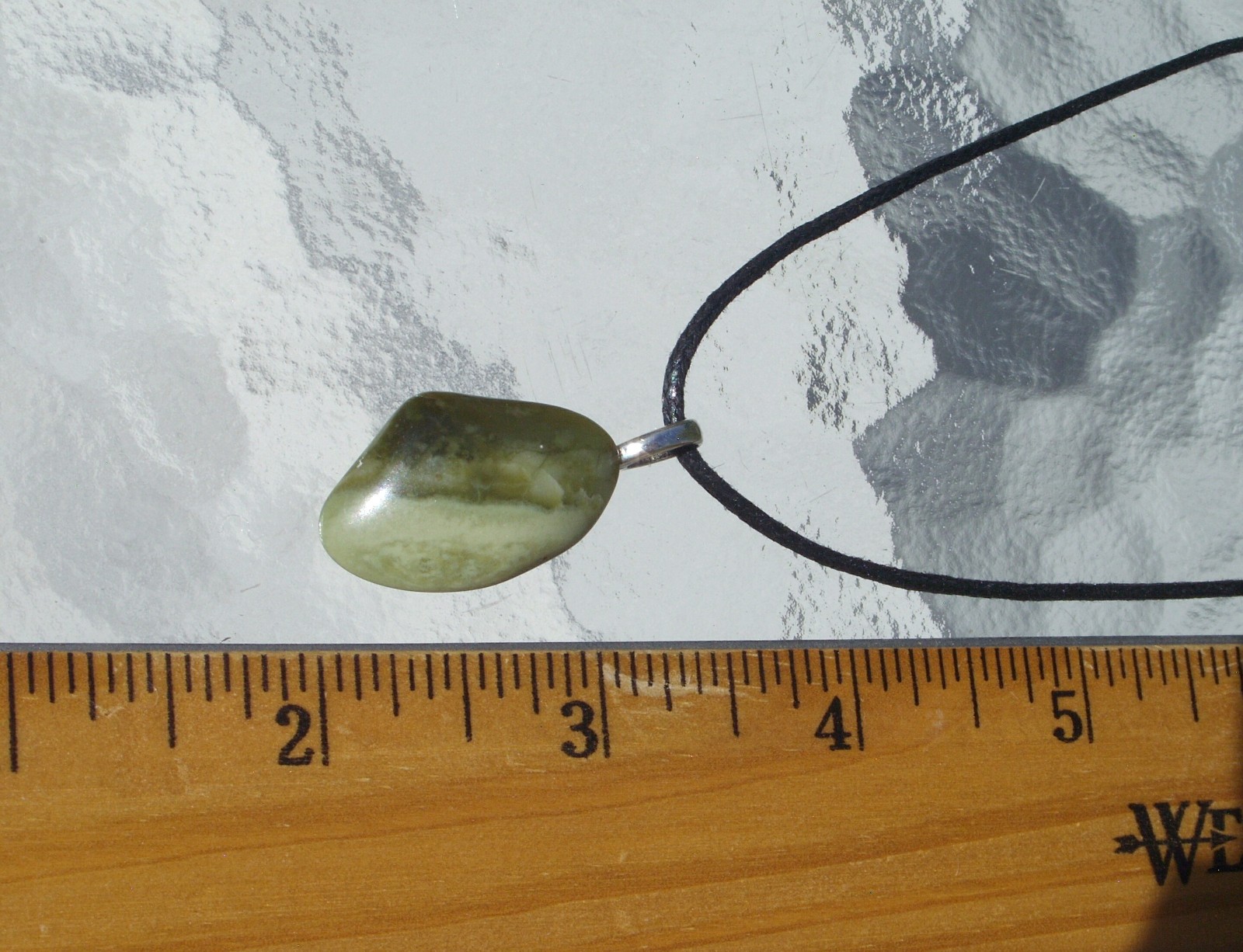 Infinite Stone Serpentine Free Form Crystal Pendant Necklace Healing Pain Relief