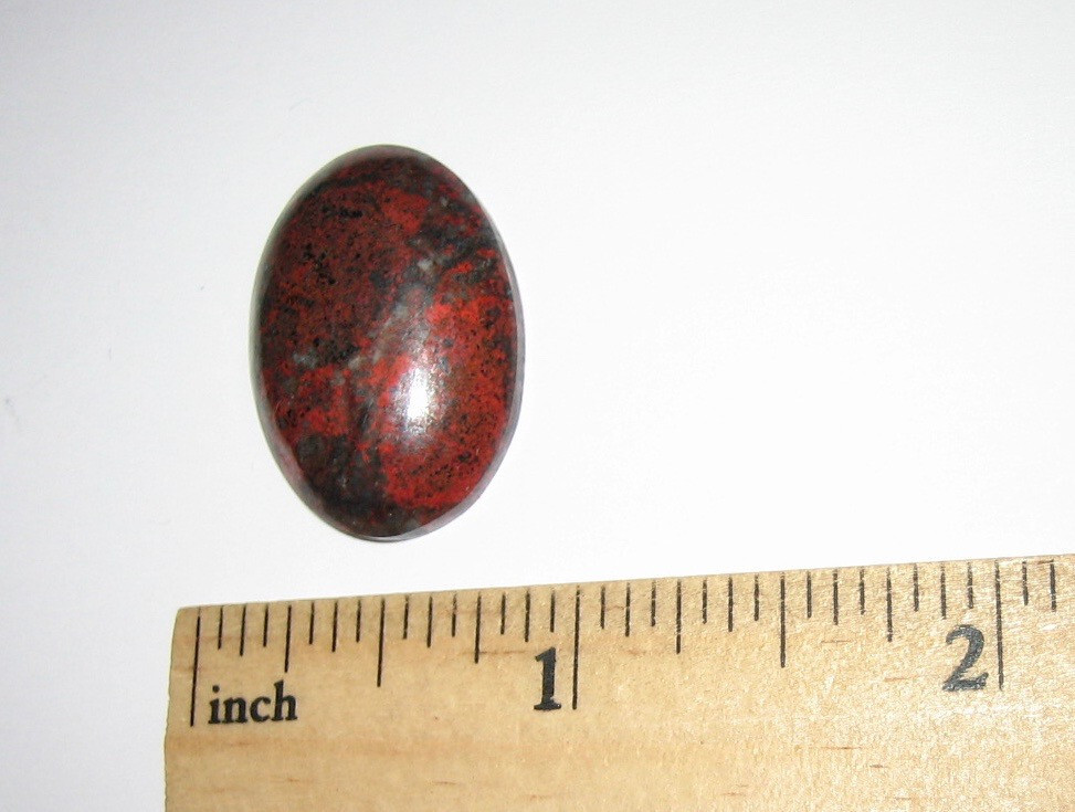 26mm x 18.5mm POLISHED NATURAL CUPRITE STONE CABOCHON FROM MEXICO 28.5carats *A